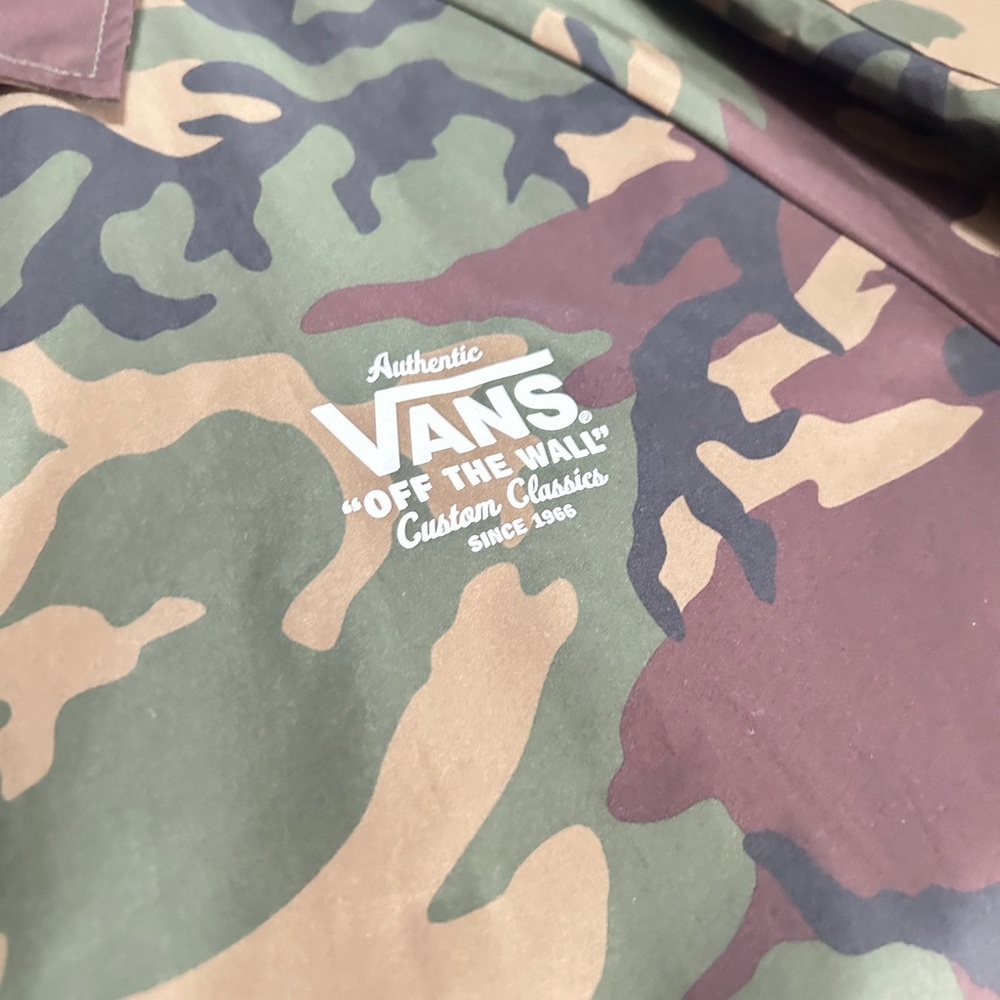 Vans Men's Green and Brown Camouflage Jacket - Picture 3 of 8